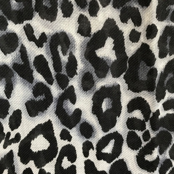 Leopard Print Scarf Wrap Shawl Oversized New Black Gray Woman Within - Picture 5 of 13